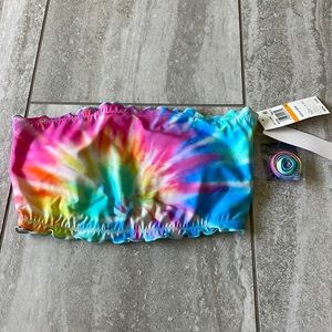 Salt &Cove size Small ruffle edge,tie dyed design with yellow lining